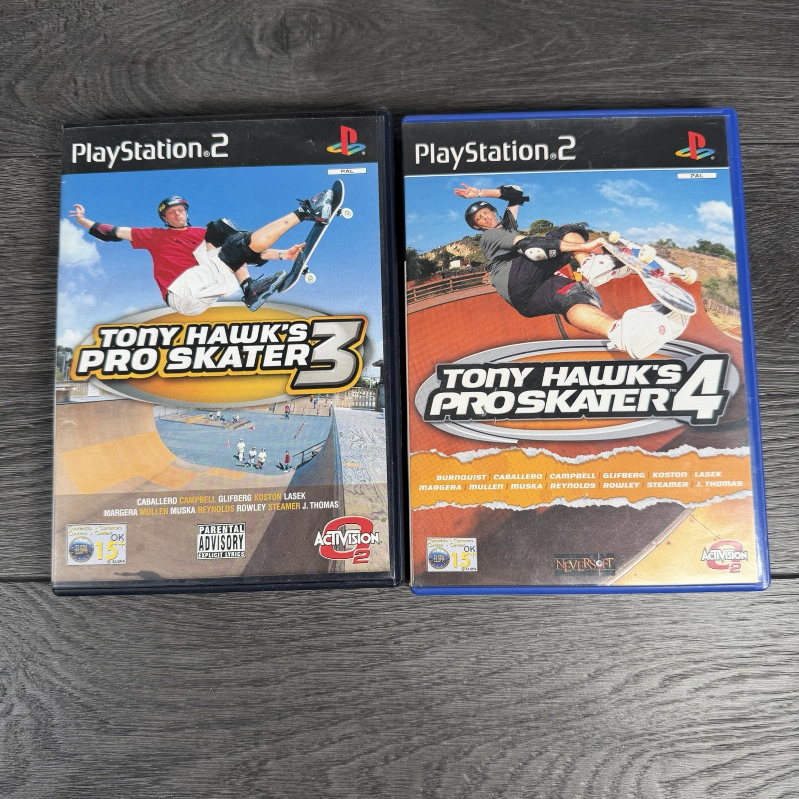 Tony Hawk's Pro Skater 3 & 4 Sony PlayStation 2 PS2 Game Bundle