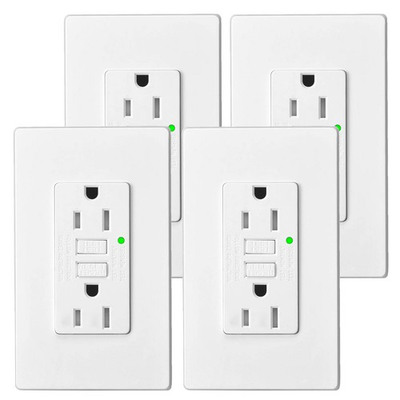 #ad 15A 125V GFCI Outlets GFI Receptacles LED Indicator Commercial Grade Non TR 4PCS $38.96