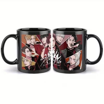 Stray Kids Ceramic Mug K-Pop Anime Manga Red Black Design Coffee Cup 11oz 15oz