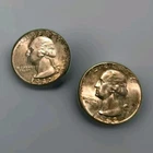 2) 1942-P/D Washington Silver Quarter Mixed Mint Mark. Gem Brilliant Unc