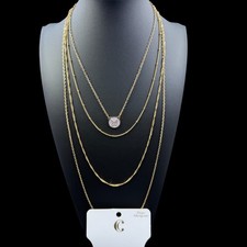 Charming Charlie Gold Layered Butterfly Pendant Necklace Dainty Hypoallergenic