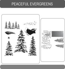 PEACEFUL EVERGREENS Stamp Metal Cutting Dies for DIY Handmade Cards Scrapbook