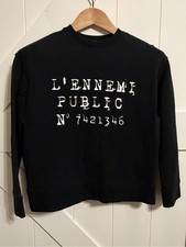 Paris Love Trash L'Ennemi Black Crewneck Sweater Women s XS