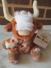 Build a Bear Mini Longhorn 6" Plush -Medal Punched Star Charm New 2023