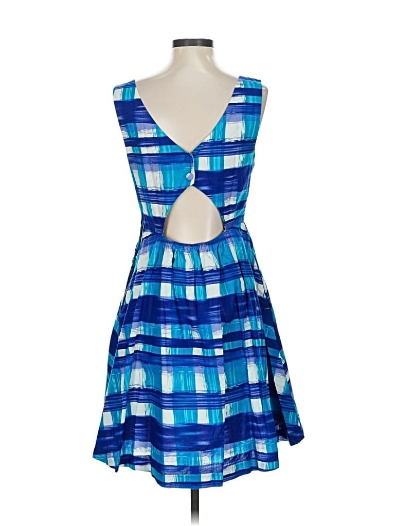 MODCLOTH Current Expression Blue Plaid Print A Li… - image 2