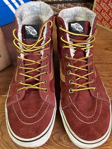 VANs scotchgard Sk8 hi US10 pelliccia sintetica camoscio e pelle