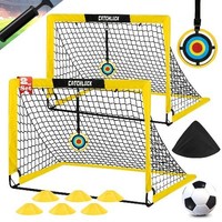 Kinder Garten FußBalltore Set 2 Pop-Up FußBalltore Mit FußBall, 6 Kegeln, 8...