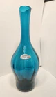Blenko Glass Vase Vintage 1960's Joel Myers 10" Teal w/ Label