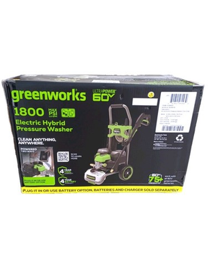 #ad Greenworks 60V Performance Cordless Portable 1800 PSI Pressure Power Washer NEW $172.49