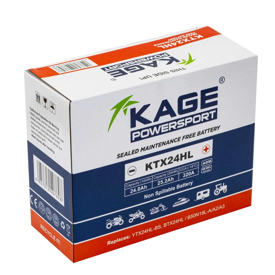 Batterie Gel de Démarrage KAGE YTX24HL-BS pour Honda CBX 1000 Gl 1500 Goldwing - Photo 3/4