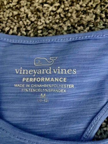 Girls Vineyard Vine Size M (10-12) Performance Tank in Lilac - Picture 3 of 4