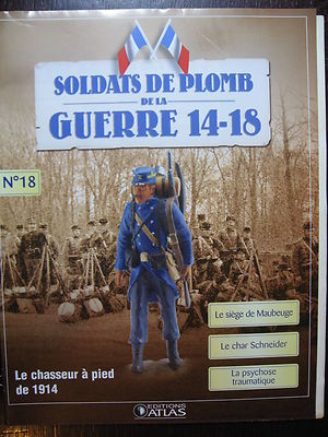 Figurine Soldat Atlas - Chasseur à Cheval 1914 (14-18) - Plomb Peint, Français