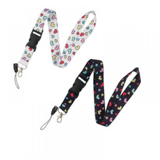 Colorful Heart Detachable Lanyard Neck Strap Phone ID Card Badge Holder Keychain