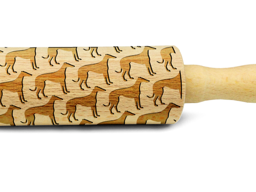 Engraved DOG BREEDS rolling pin wooden laser cut unique design cookies embossing - Picture 117 of 122