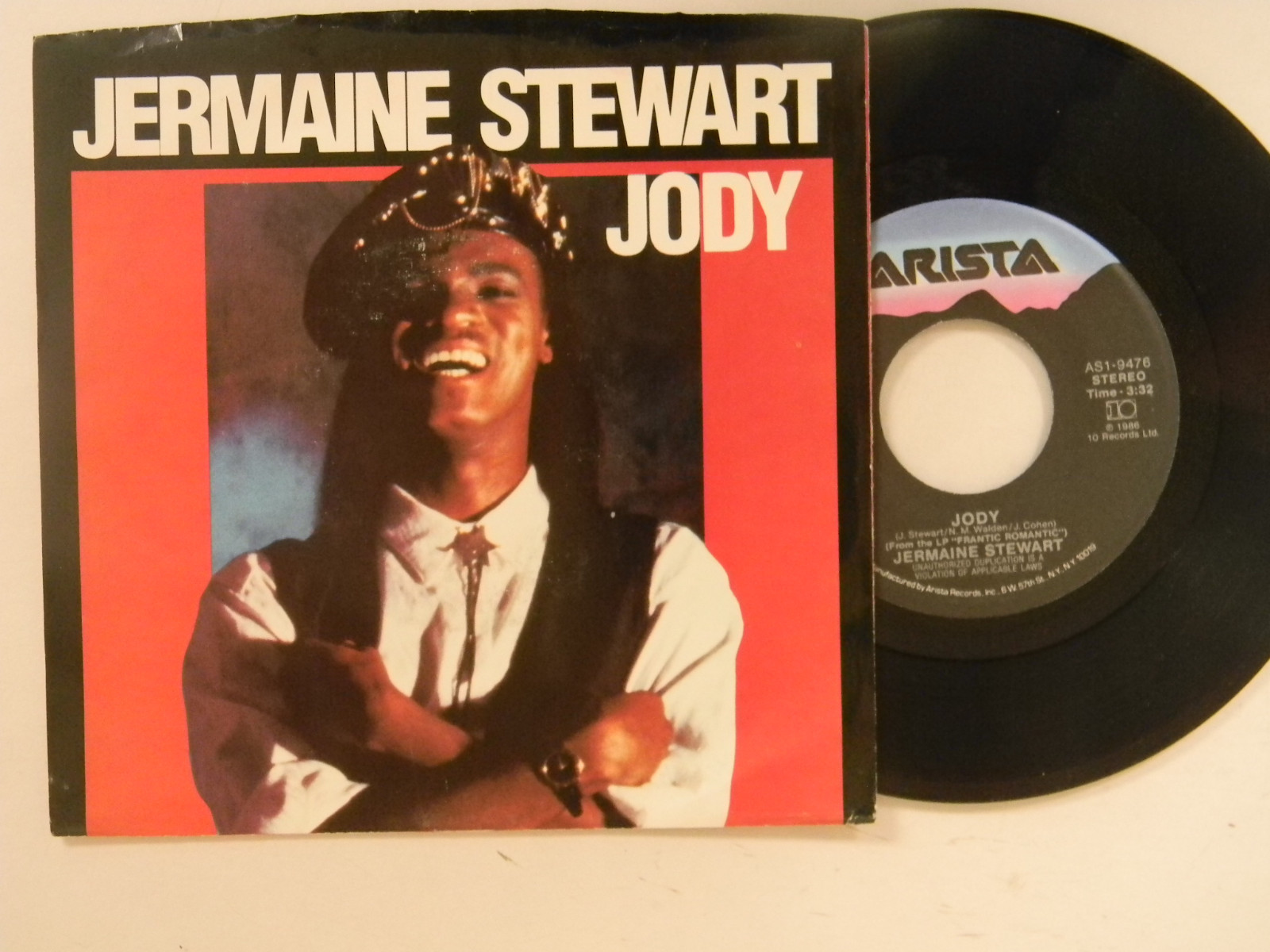 Jermaine Stewart 45 ps JODY bw DANCE FLOOR Arista M eBay