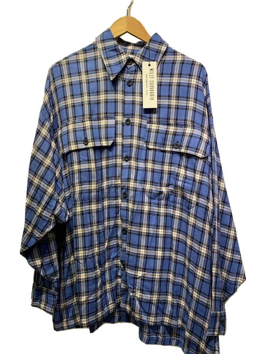 WILLY CHAVARRIA LONG SLEEVE SHIRT BIG LS S RAYON Blue WITH TAGS 