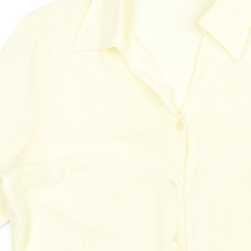 St Michael Womens Yellow Polyester Basic Blouse S… - image 8