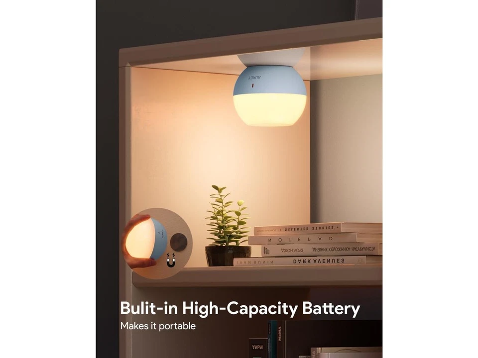 AUKEY LED nachtlicht kinder, magnetisch Baby Stilllicht Nachtlampe Touch Control - Bild 2 von 4