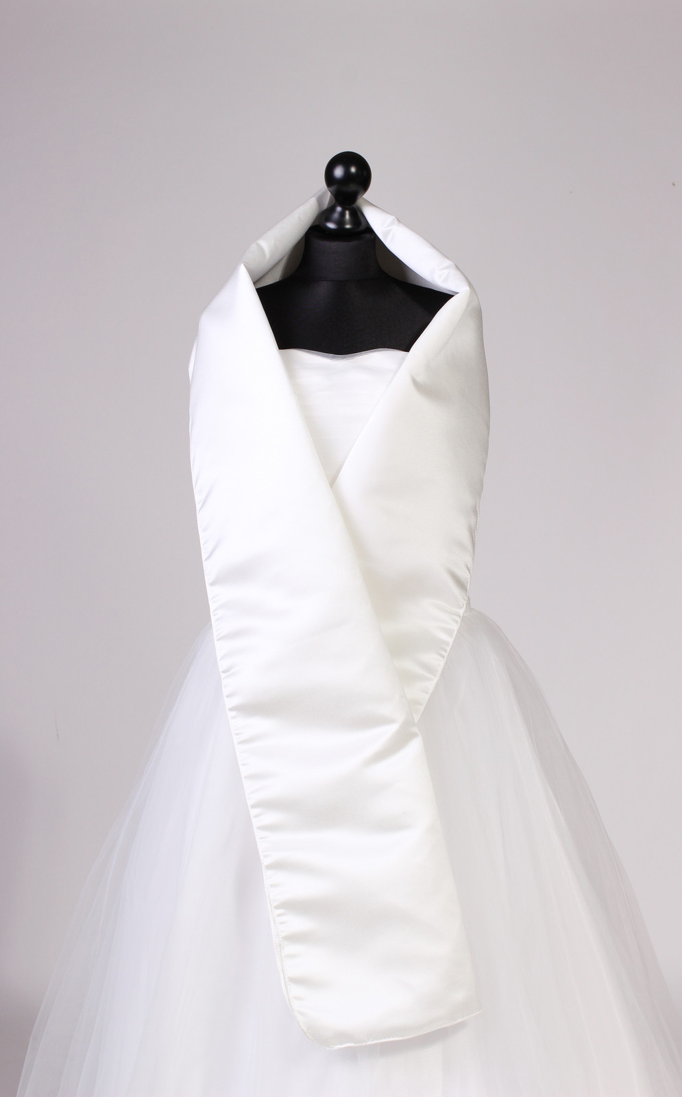 Brautkleid Ergänzung HBH Weicher Satin Rundstola Tuch Braut Hochzeit,in Schal Blau