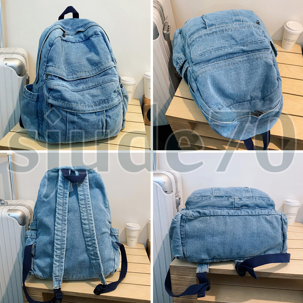 [ JEANS] Archive Denim Backpack ★人気★ Vintage Denim Backpack Jeans Daypack Travel Bag Rucksack