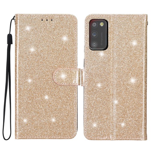 für Samsung Flip Cover Case Glitzer Bling Plain PU Leder Handyhülle Schutztasche - Picture 17 of 19
