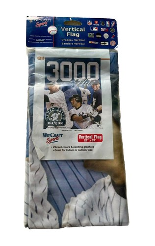 New York Yankees Derek Jeter 3000 Hits Flag. Vertical 27”x 37”. Indoor Outdoor. - 第 1/2 張圖片