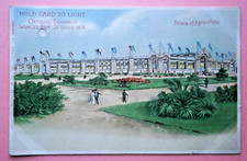 Palace of Agriculture - 1904 St. Louis Exposition Hold To Light Postcard