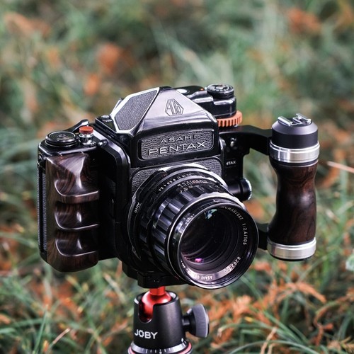 Poignée manuelle pour appareil photo en bois pour Pentax 67 6X7 6*7 support poignée gauche et droite - Photo 2/26