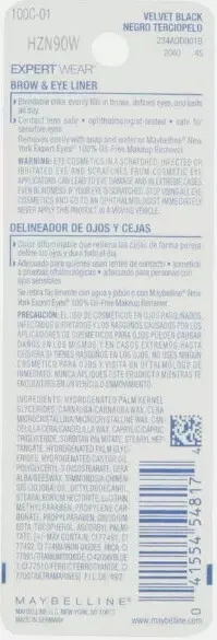 New Maybelline ExpertWear Brow and Eyeliner Pencil, Velvet Black(Free Shipping) - Image 4 of 4