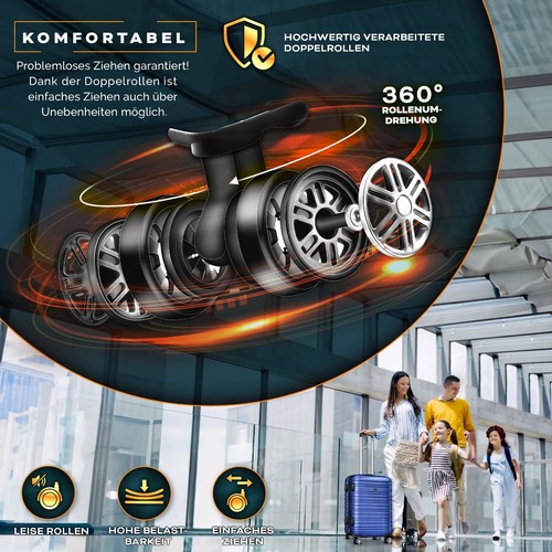 tillvex® Reisekoffer Set Koffer Hartschale Trolley Kofferset Tasche S-M-L-XL - Bild 43 von 120