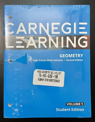 Geometry 2nd Edition Student High School Math Solution Vol 1-2 Carnegie Learning