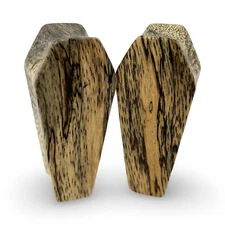 Pair of Tamarind Wood Coffin Plugs (CP-112) organic gauges