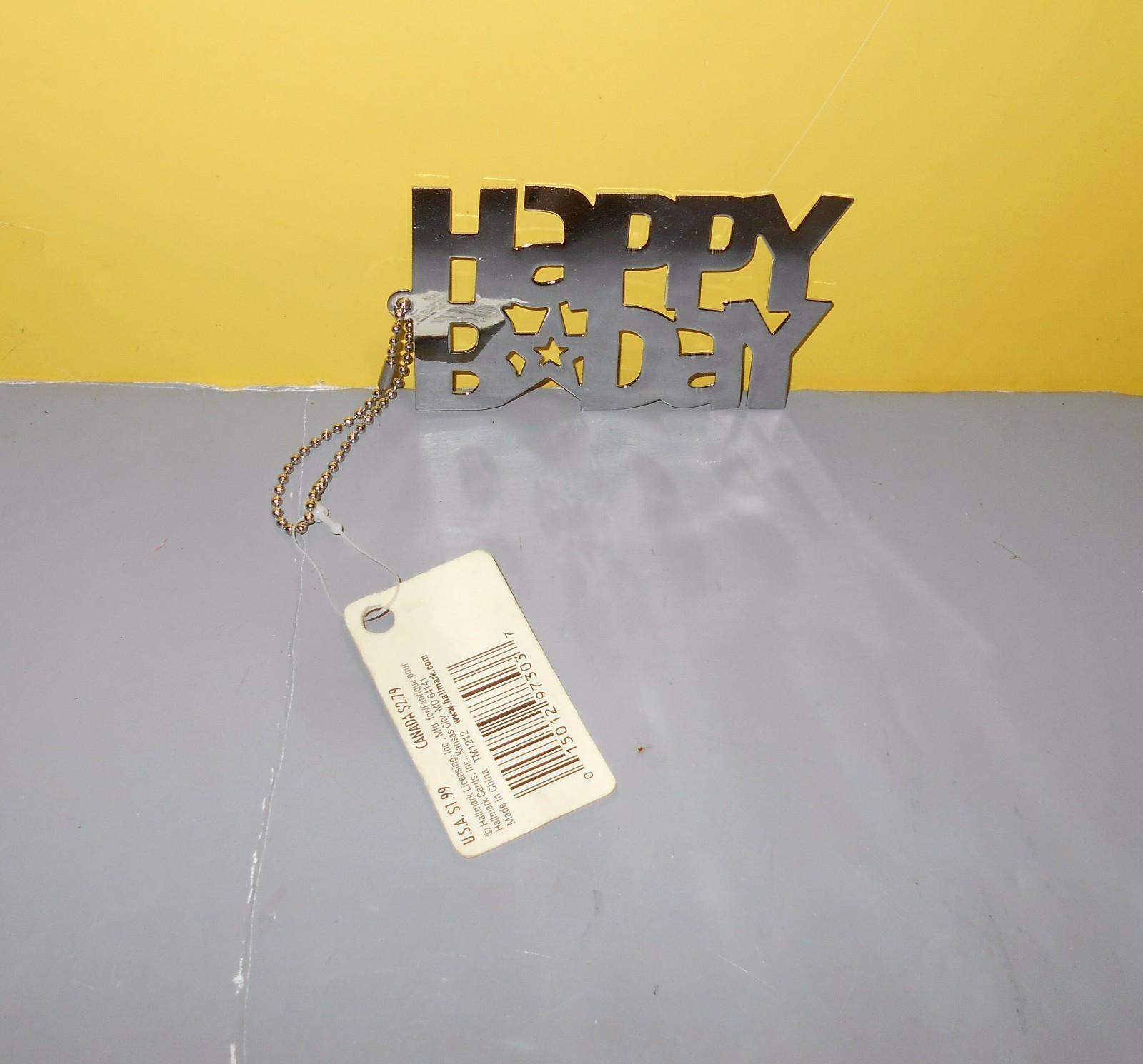 Hallmark Cards Happy Birthday Silver Metal Emblem Keychain Ring For Sale Online Ebay