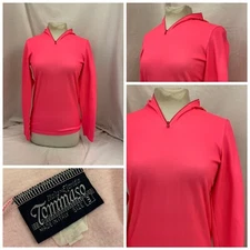 Tommaso Cycling Jacket Sz 3 Pink 1/4 Zip Made In Italy Long Sleeve YGI W1-243