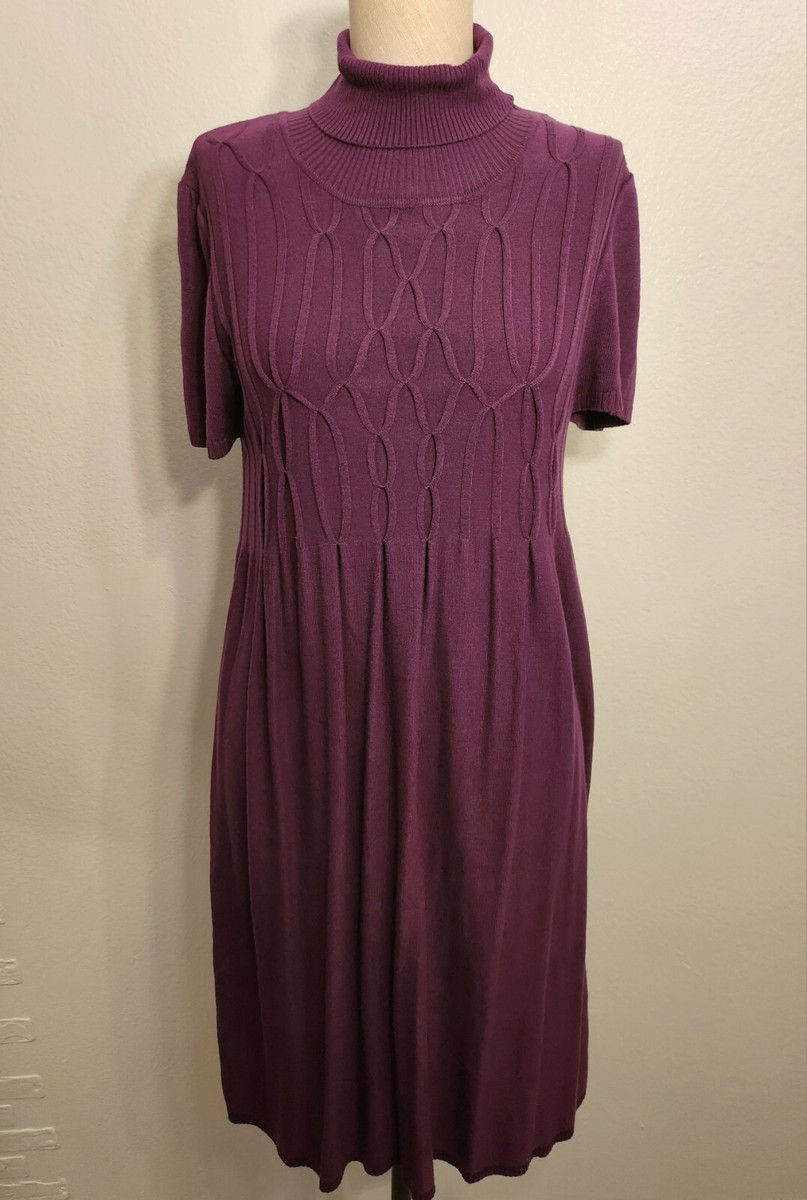 fitted lace wedding dress Autumn Winter Solid Knitted Cotton Sweater Dresses, Women Turtleneck  Pullover Knitted Dress (Purple S) : Amazon.co.uk: Fashion main image 1