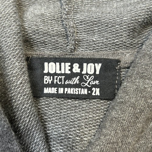 Jolie & Joy gerissener Hoodie langärmeliger Junior Größe 2X anthrazitgrau - Bild 3 von 8