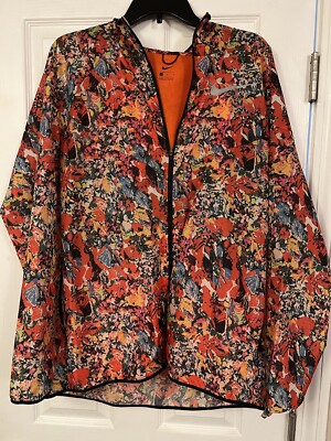 NEW NSW Nike Windrunner Hoodie Jacket NikeSportswear Jacket Large Orange Floral
