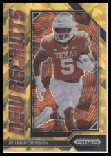 #NR-3 Bijan Robinson 2023 Panini Prizm Draft Picks New Recruits Gold Ice