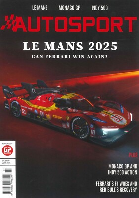 Autosport Magazine: Le Mans Preview, Ferrari, Monaco GP, Indy 500, July 2025