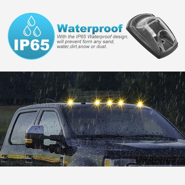 Clear Lens Amber LED Cab Roof Light Lamp for Ford F250