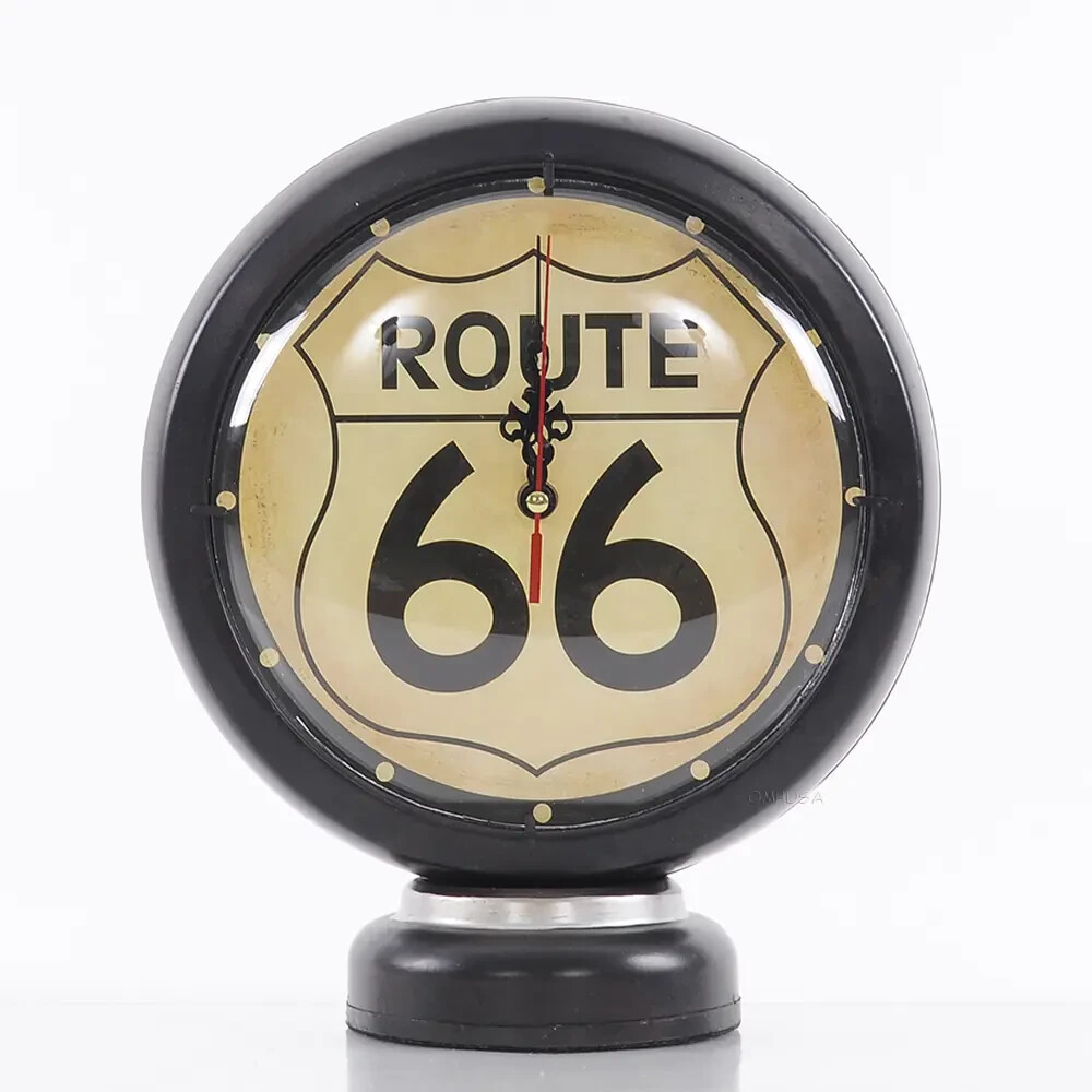 Black Gasoline 66 Gas Pump Clock | Iron handcrafted clock w/ quartz movement
