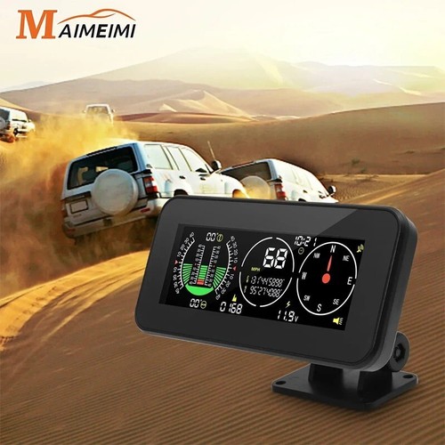 Universal Car Digital GPS Inclinometer Compass 4x4 Off Road Slope Gauge ...