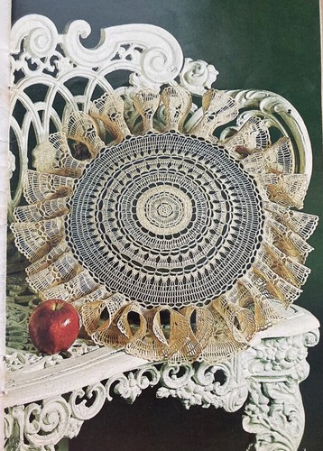 1978 COATS AND CLARK FANCIWORKS DOILIES TABLERUNNERS PILLOW FRONTS - Picture 3 of 6