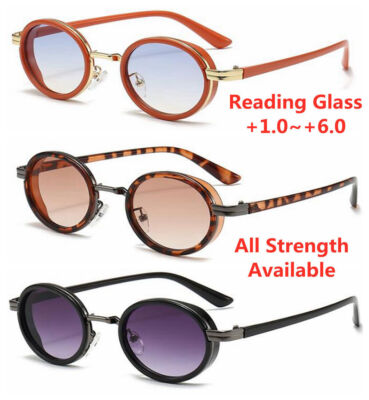 Men Women's Retro Tinted Anti Reflective Brown Blue Gray Reading Glass +1.0~+6.0
