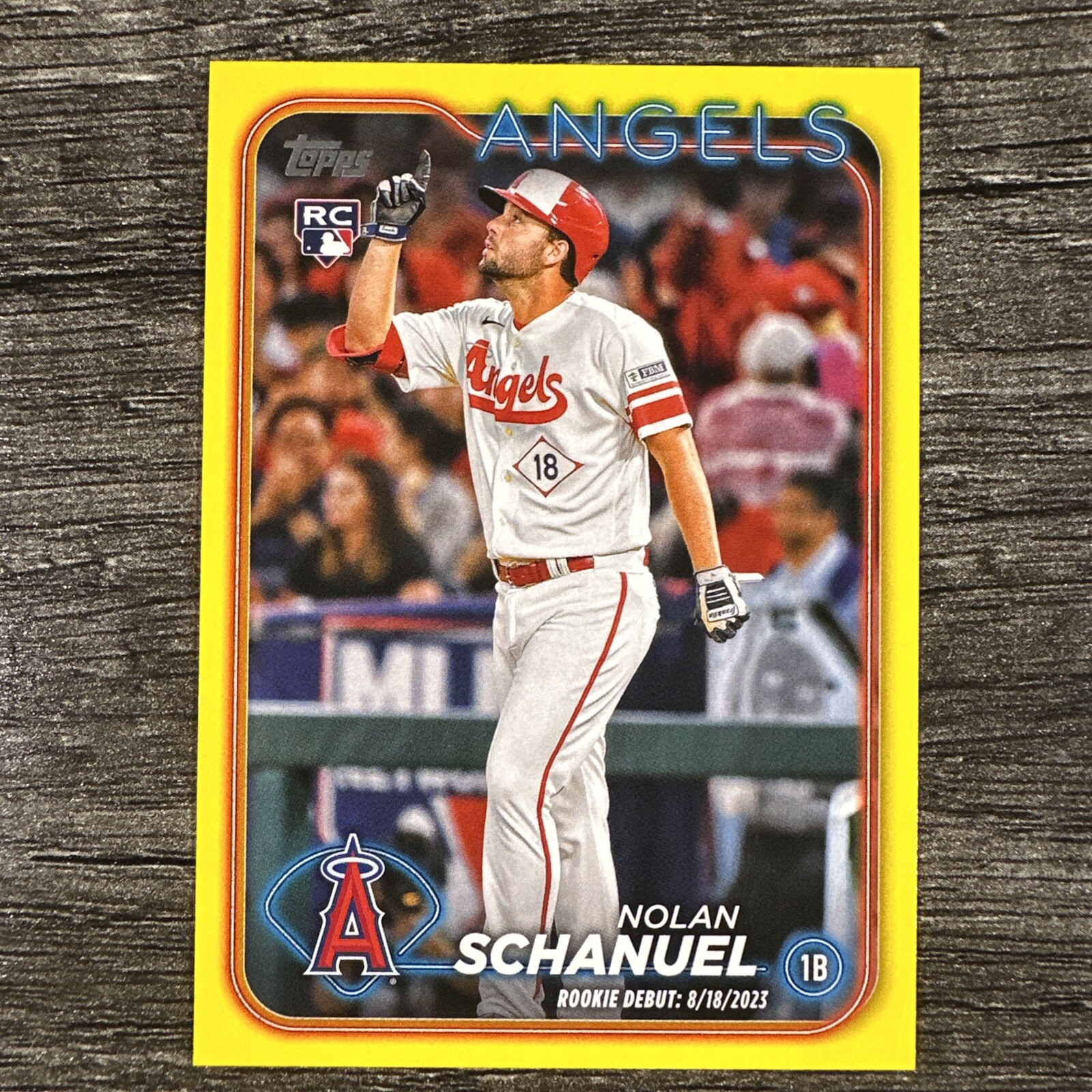 2024 Topps Update Series - Rookie Debut Yellow #US193 Nolan Schanuel (RC) Angels
