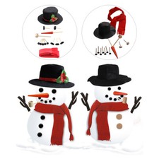 15/16Pcs Christmas DIY Pendants Detachable Toy Ornament Snowman Game for Kids