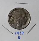 1919-S  Buffalo Nickel US 5 Cent Coin