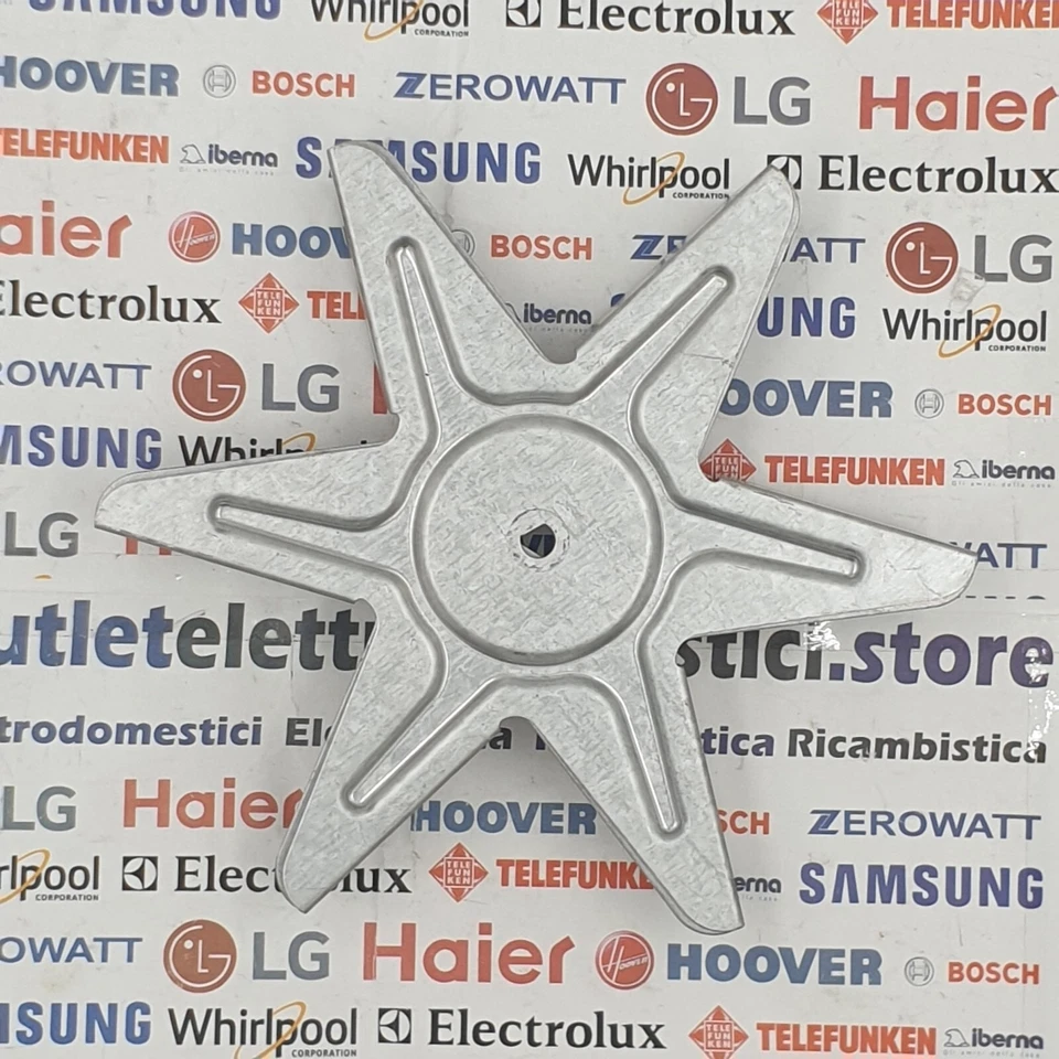 VENTOLA TURBIANA C00385322 ARGENTO (481010868315) PER FORNI INDESIT E HOTPOINT - Immagine 3 di 4