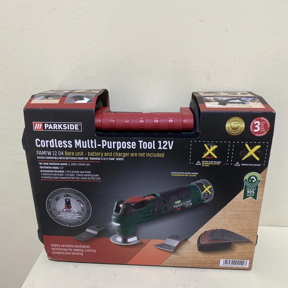 Parkside Cordless Multi-Purpose Tool 12V  PAMFW 12 D4 bare unit only - Image 2 of 4