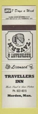 Matchbook Cover - Travellers Inn Morden MB